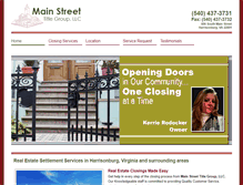 Tablet Screenshot of mainstreettitleva.com
